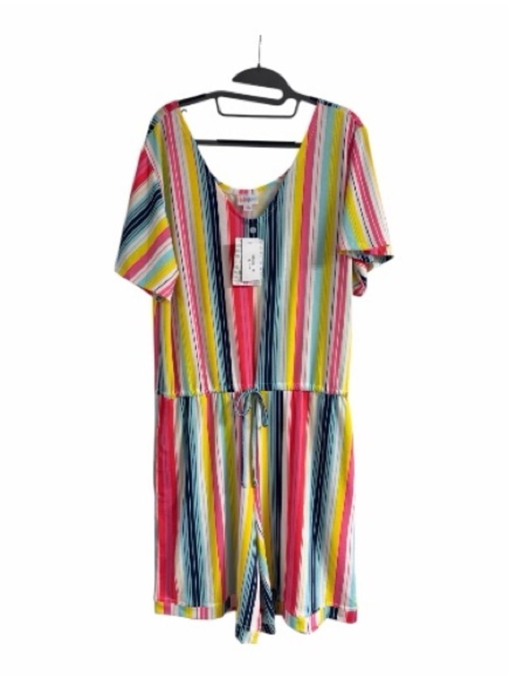 LuLaRoe Multicolor Vertical Striped Romper